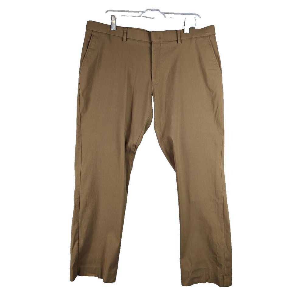 Tommy Hilfiger Pants Men's Sz 38Wx30L Brown Stretch Twill THFLEX Tailored Chino